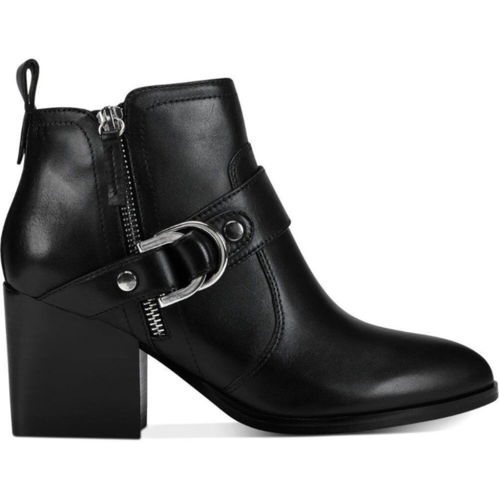 Marc Fisher Victa Leather Pointed Toe Ankle Boots